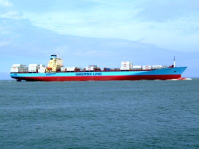 Laust Maersk p08 approaching Port of Rotterdam, Holland 14-Jul-2007