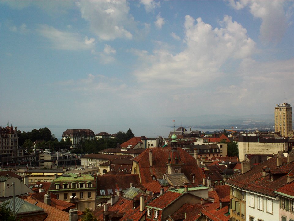 Lausanne view from Cathedral square