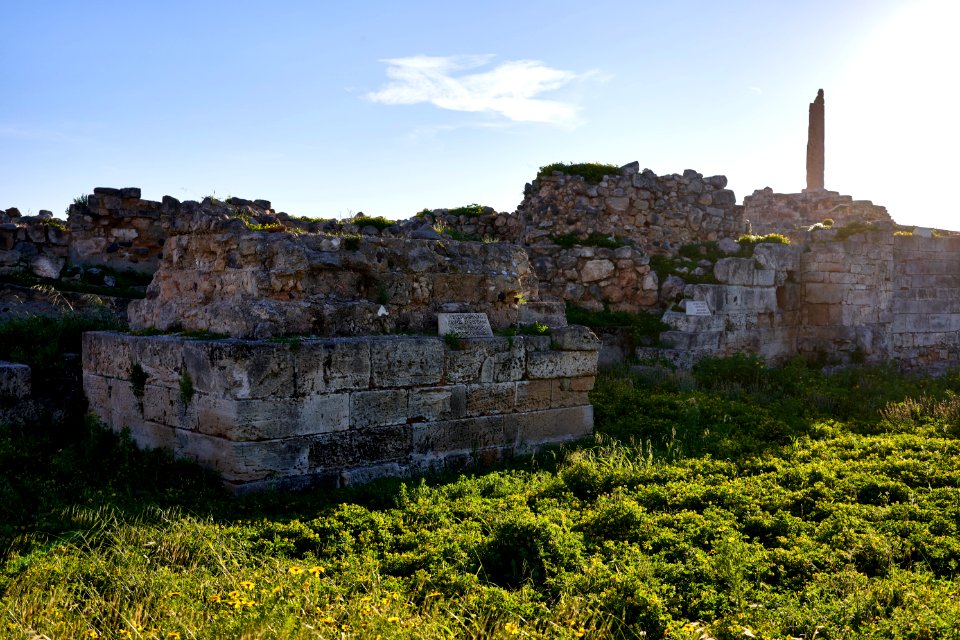 Late Roman fortifications at the citadel of Aegina on 16 March 2019