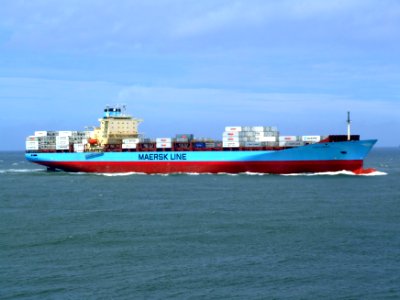 Laust Maersk p04 approaching Port of Rotterdam, Holland 14-Jul-2007