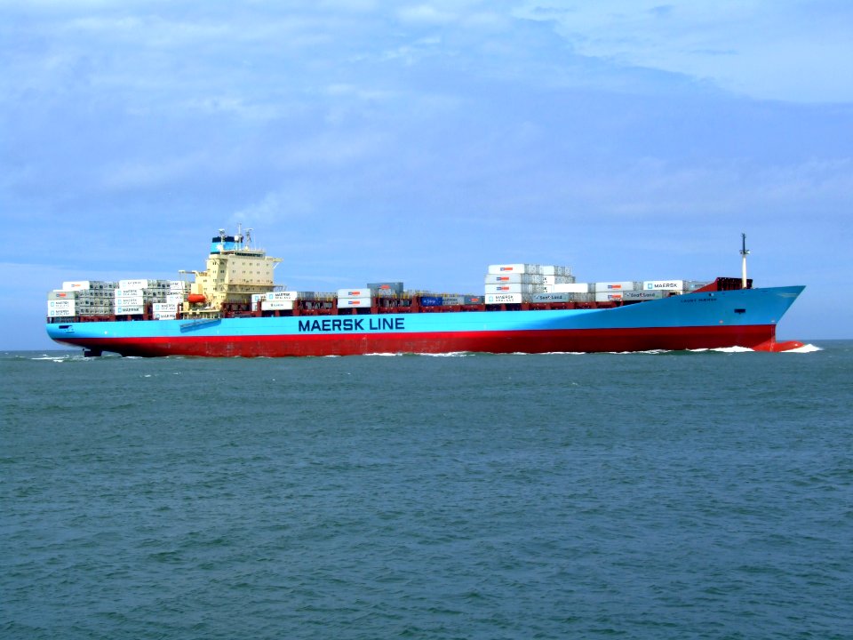 Laust Maersk p05 approaching Port of Rotterdam, Holland 14-Jul-2007