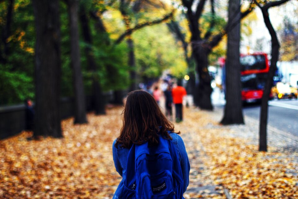 Walking outdoors young