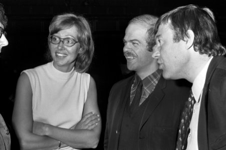 Ledenvergadering D66 in Breda, Ruby van der Scheer , Bas de Gaay Fortman en Van , Bestanddeelnr 926-2720