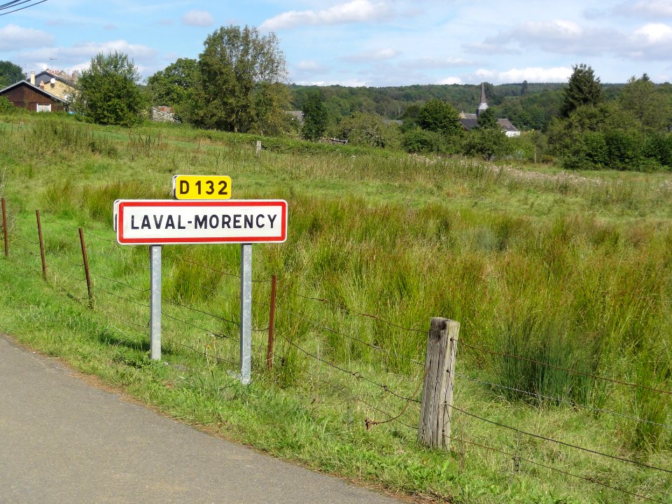 Laval-Morency (Ardennes) city limit sign