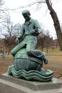 Learning by Arcangelo Cascieri and Adio DiBiccari, oblique, 1958, dedicated 1961 - Parkman Plaza, Boston Common - Boston, MA - DSC05186