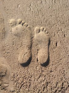 Texture foot sea