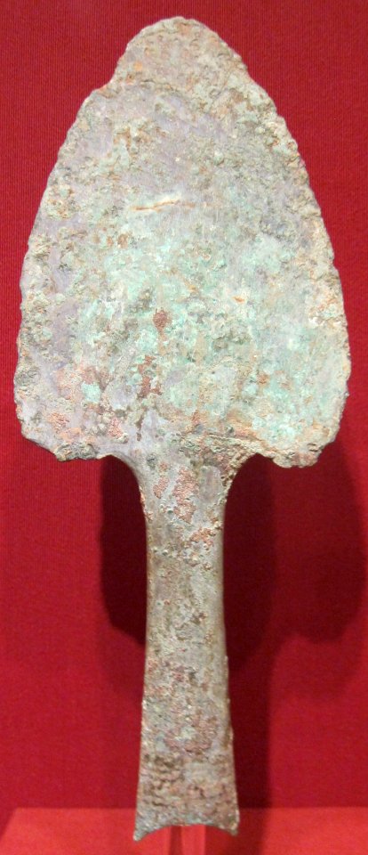 Leaf-shaped hoe from Indonesia, 300-100 BCE, bronze, Honolulu Museum of Art