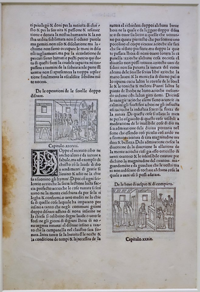 Leaf from Saint Jerome, Vita epistole de santo hieronymo vulgare, Italy, 1497, woodcut on laid paper - Fogg Museum - Harvard University - DSC01713