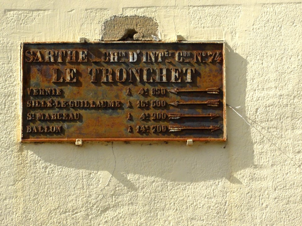 Le Tronchet (Sarthe) plaque de cocher