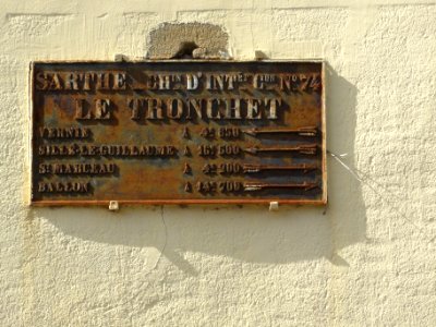 Le Tronchet (Sarthe) plaque de cocher
