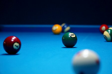 Pool table position balls photo