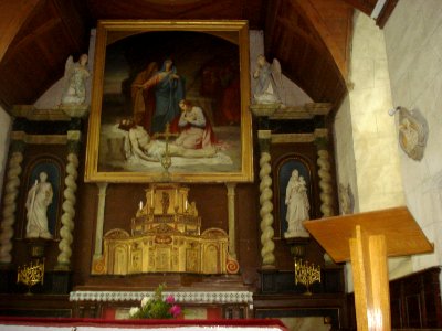 Le Châtenet-en-Dognon (Haute-Vienne, Fr),l'autel de l'église