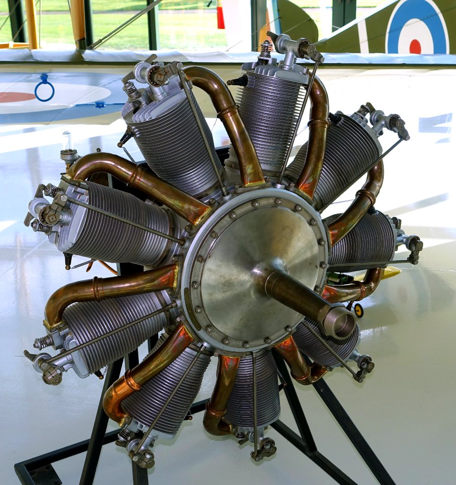 Le Rhone C-9J engine - Evergreen Aviation & Space Museum - McMinnville, Oregon - DSC00529
