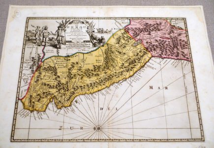 Le Perou, Grand Pays de l'Amerique Meridionale..., Pieter van der Aa, Netherlands, 1700, etching with hand-coloring - Blanton Museum of Art - Austin, Texas - DSC08117
