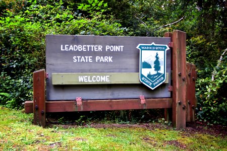 Leadbetter Point State Park sign