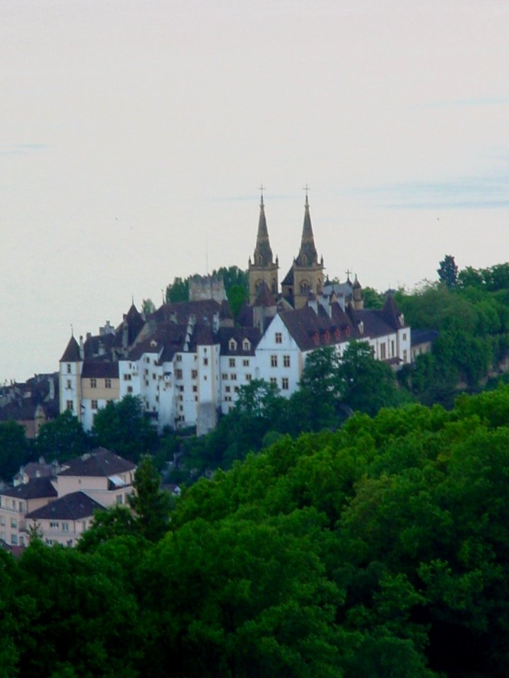 Le château de Neuchâtel entre lac et forêt
