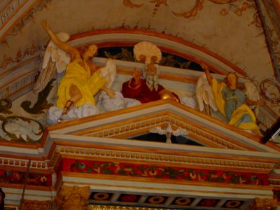 Le Monastier-sur-Gazeille, église St.Jean, sculpture à l'intérieur