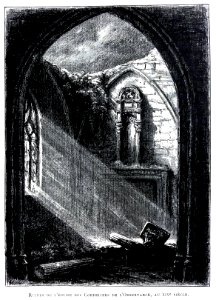 Le Lyon de nos pères, Vingtrinier et Drevet, 1901, page 292, dessin de Joannès Drevet, ruine de l'église des Cordeliers de l'Observance, au XIXe siècle