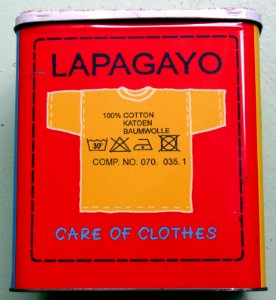 Lapagayo, care of clothes blik