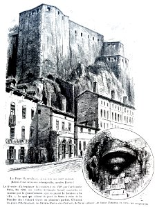 Le Lyon de nos pères, Vingtrinier et Drevet, 1901, page 304, dessin de Joannès Drevet, le fort Saint-Jean, à la fin du XIXe siècle