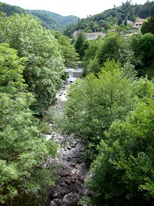 Le Moulinon (St.Sauveur-de-Montagut, Ardèche, Fr) l'Auzène (vers l'amont)