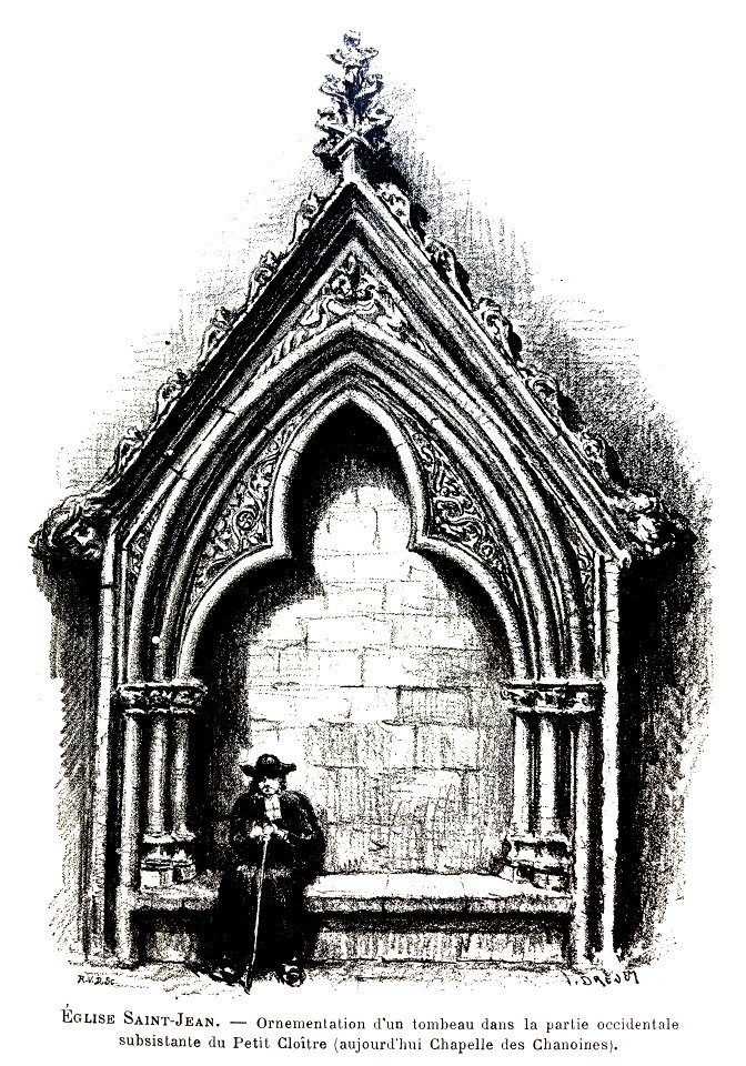 Le Lyon de nos pères, Vingtrinier et Drevet, 1901, page 028, Rougeron-Vignerot-Demoulin et Joannès Drevet, église Saint-Jean, ornementation d'un tombeau