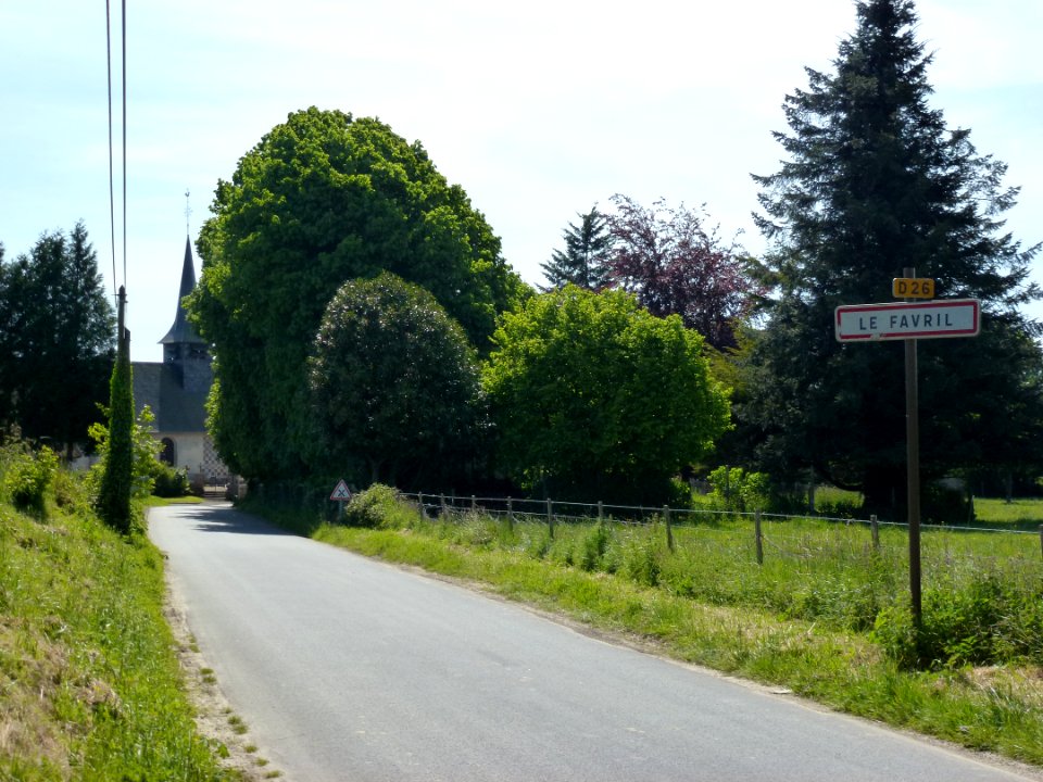 Le Favril (Eure, Fr) city limit sign