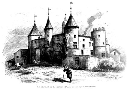 Le Lyon de nos pères, Vingtrinier et Drevet, 1901, page 002, dessin de Joannès Drevet, le château de la Mothe