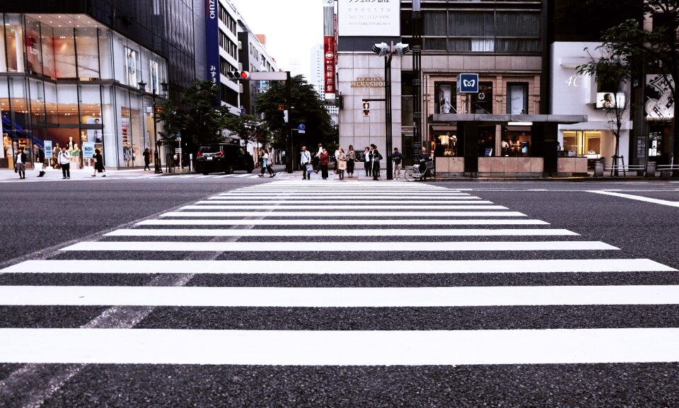 Crossing pedestrians people photo