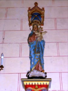 Le Grez (Sarthe) église, statue Vierge à l'Enfant
