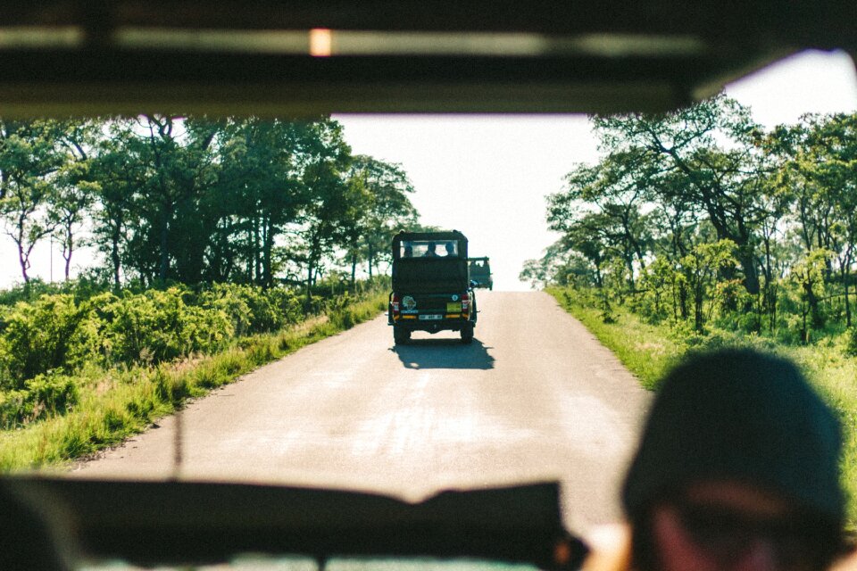 Vintage travel road