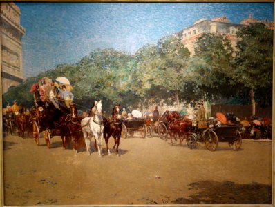 Le Jour du Grand Prix (On the Day of the Grand Prix) by Frederick Childe Hassam, 1887, oil on canvas - New Britain Museum of American Art - DSC09558