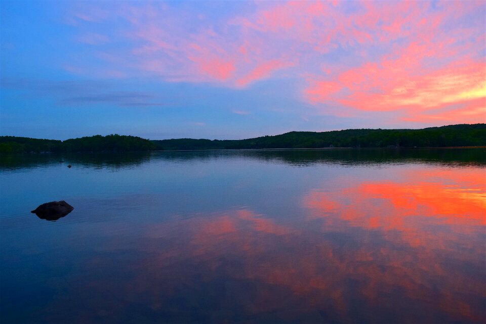 Sky clouds water