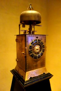 Lantern clock with a double foliot mechanism, view 1 - National Museum of Nature and Science, Tokyo - DSC07428
