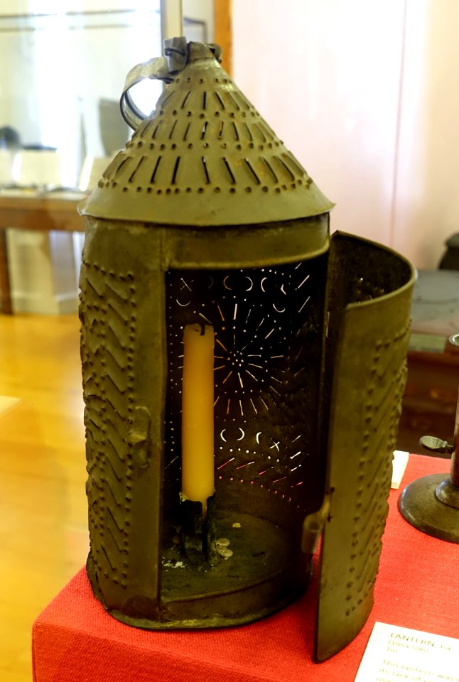 Lantern, c. 1800, tin - Old Colony History Museum - Taunton, Massachusetts - DSC03858