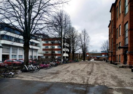 Lappeenranta. Bicycle Parking near the Lyceum