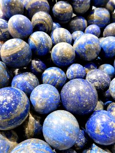 Lapis lazuli spheres photo