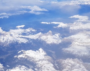Langkofelgruppe from the sky