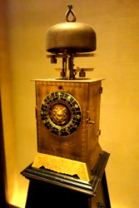 Lantern clock with a double foliot mechanism, view 2 - National Museum of Nature and Science, Tokyo - DSC07429