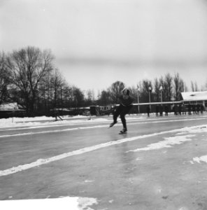 Langebaan kampioenschappen te Groningen verreden, Rudi Liebrechts tegen Arie Zee, Bestanddeelnr 914-6741