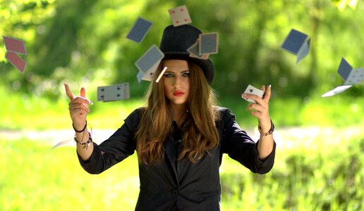 Playing cards luck magic