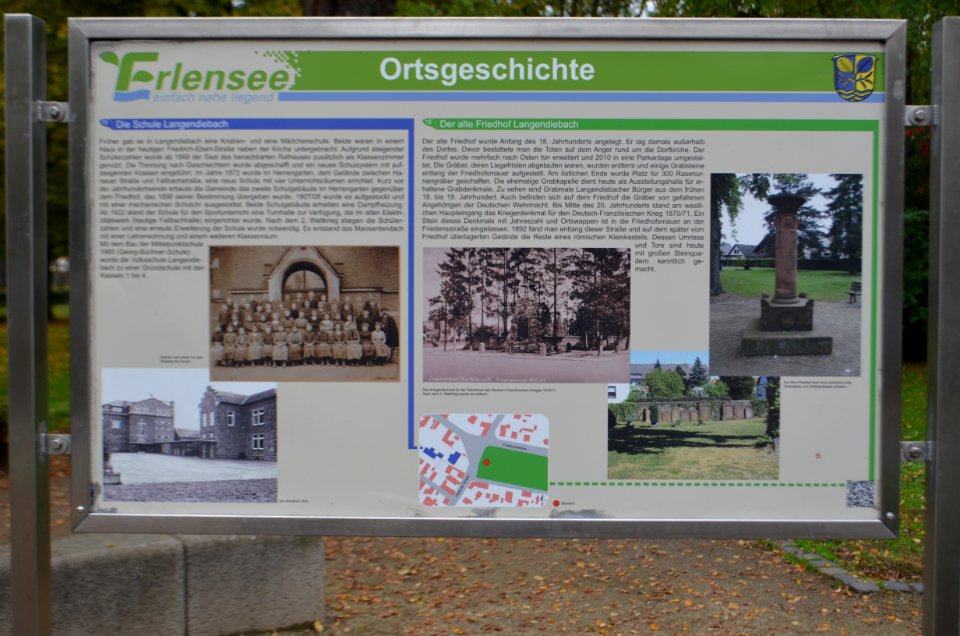 Langendiebach, Alter Friedhof, Infotafel