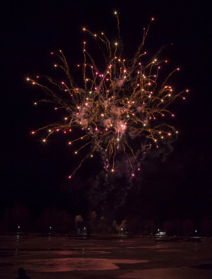 Fireworks red new year