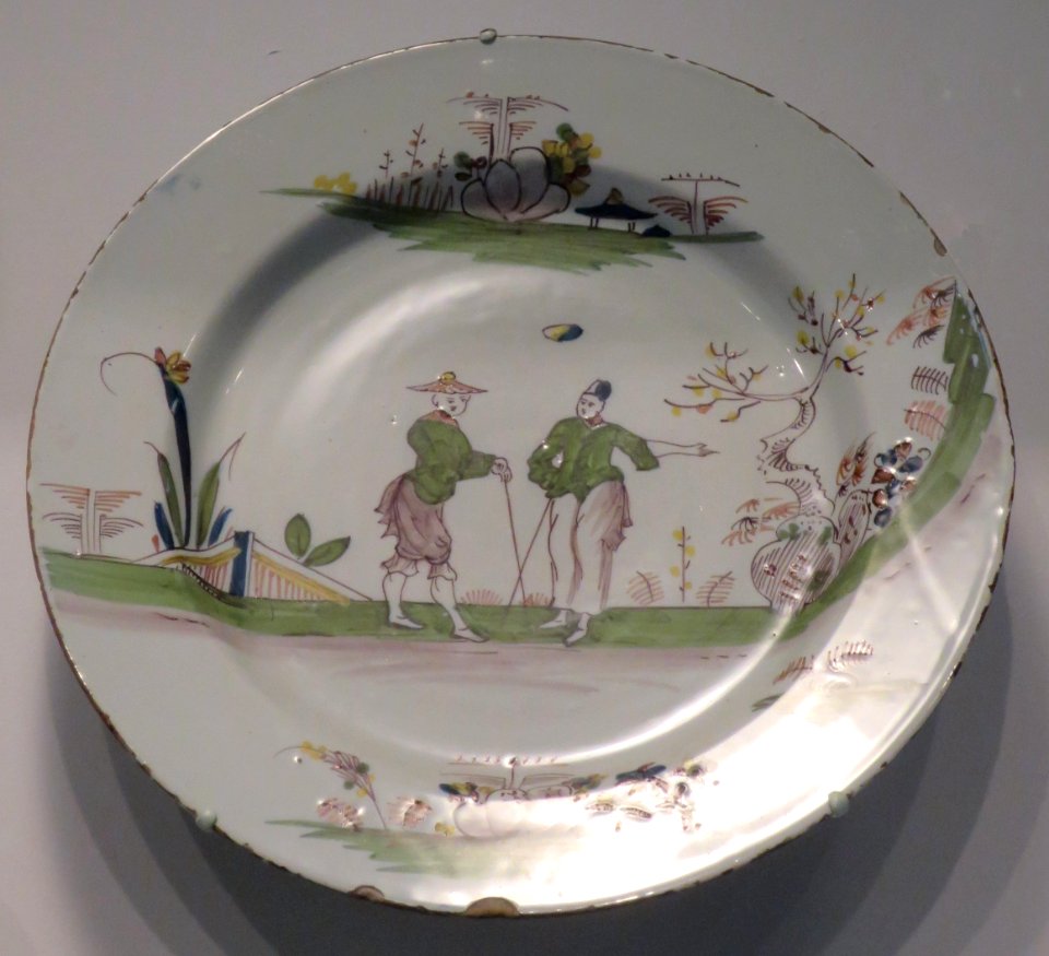Large plate, mid-18th century, Netherlandish, Delft, Honolulu Museum of Art 5108.1