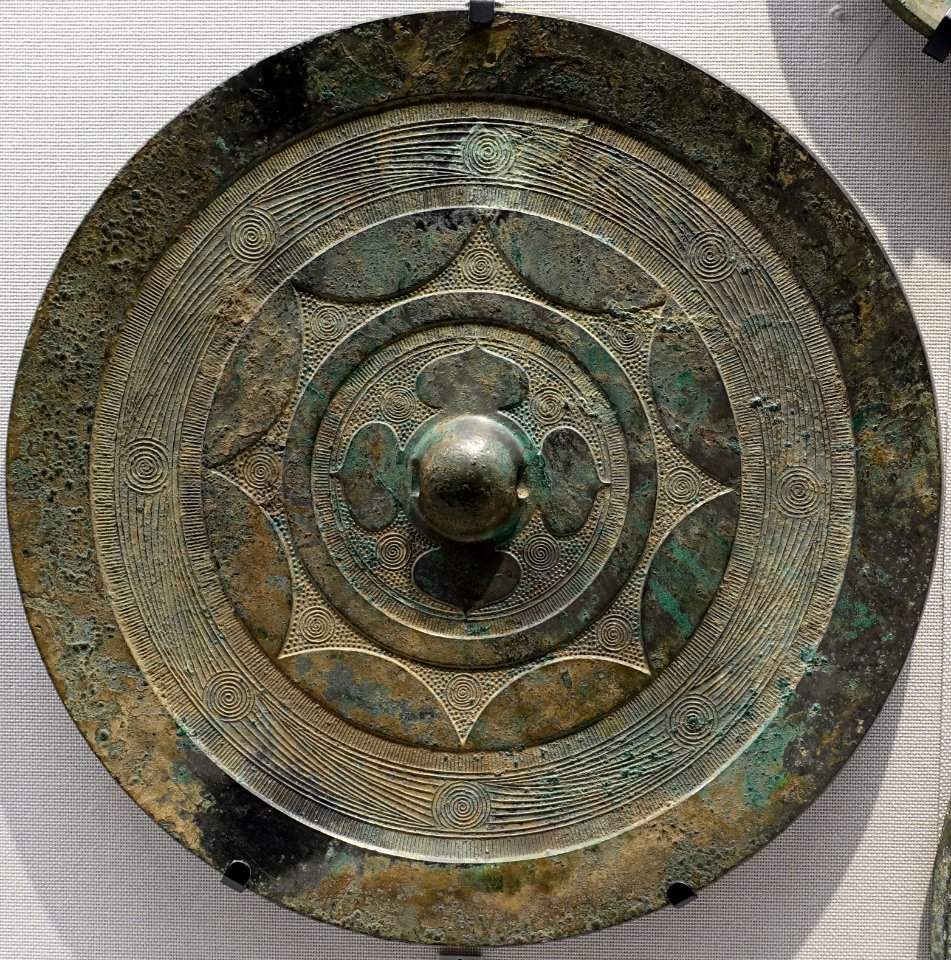 Large domestic mirror, Kofun period, 300s-400s AD, bronze - Tokyo National Museum - Ueno Park, Tokyo, Japan - DSC09133