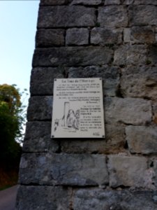 Largentière - Tour de l'horloge - Plaque