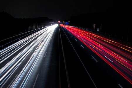Highway motion traffic light photo