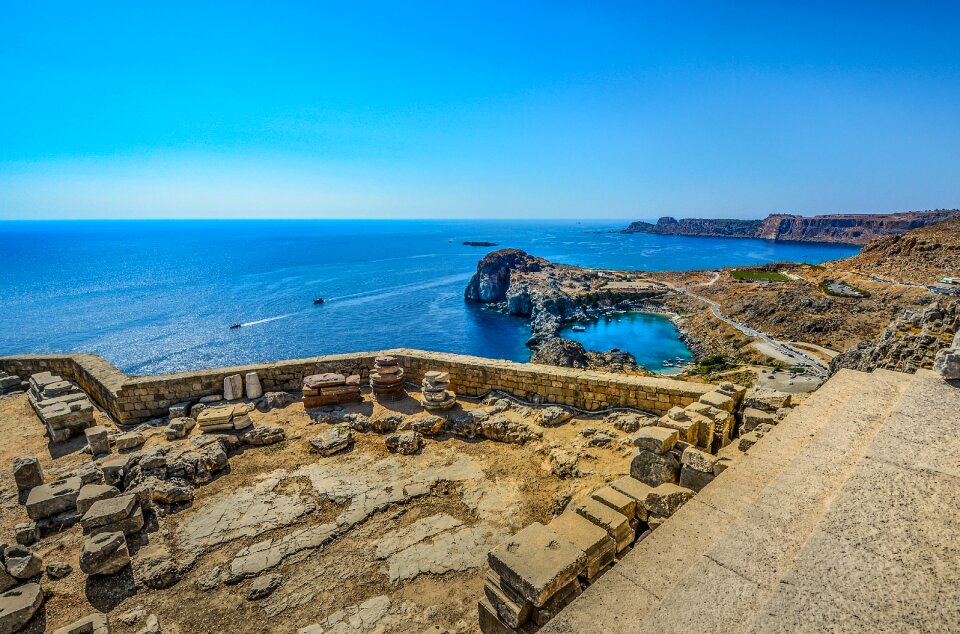 Sea mediterranean ruins