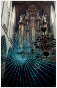 Lasershow in de Grote of St. Bavokerk t.g.v. Haarlem 750 jaar. NL-HlmNHA 54036043