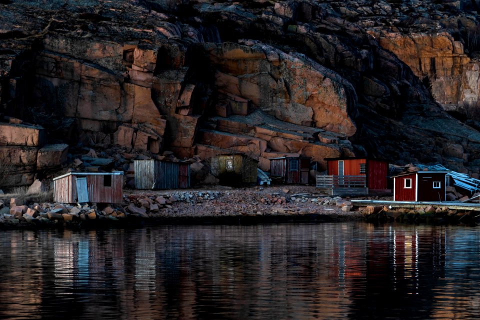 Last light of the day on shacks in Govik 2